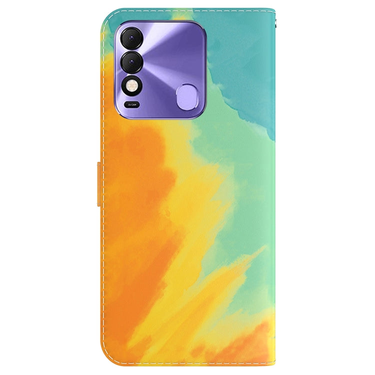 For Tecno Spark 8 / 8T Watercolor Pattern Horizontal Flip Leather Phone Case