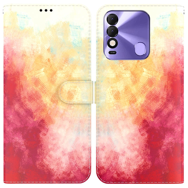 For Tecno Spark 8 / 8T Watercolor Pattern Horizontal Flip Leather Phone Case