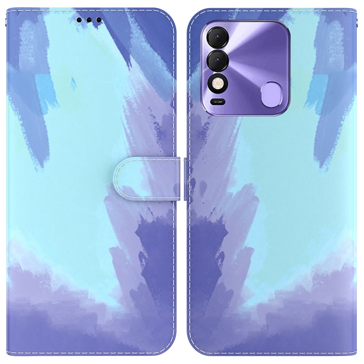 For Tecno Spark 8 / 8T Watercolor Pattern Horizontal Flip Leather Phone Case