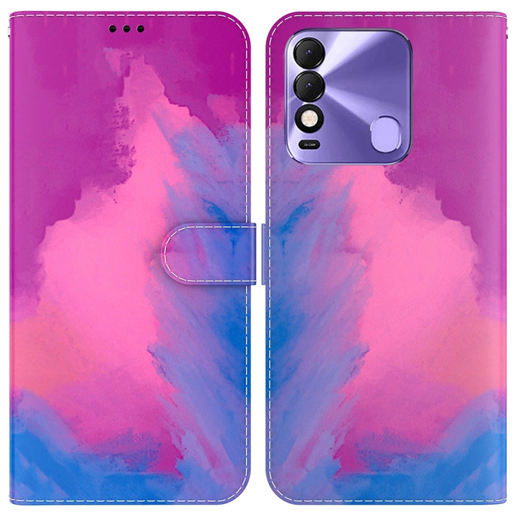 For Tecno Spark 8 / 8T Watercolor Pattern Horizontal Flip Leather Phone Case