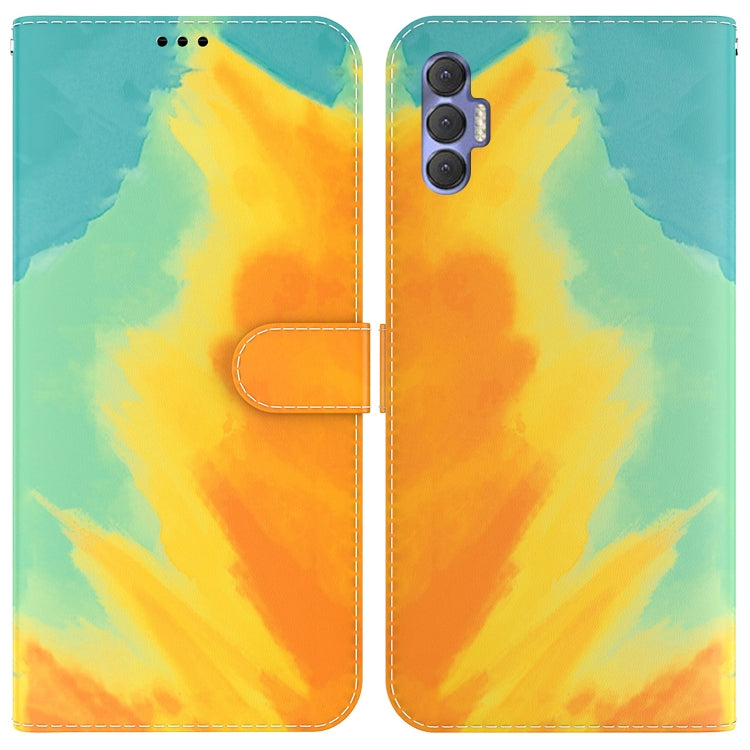For Tecno Spark 8P Watercolor Pattern Horizontal Flip Leather Phone Case