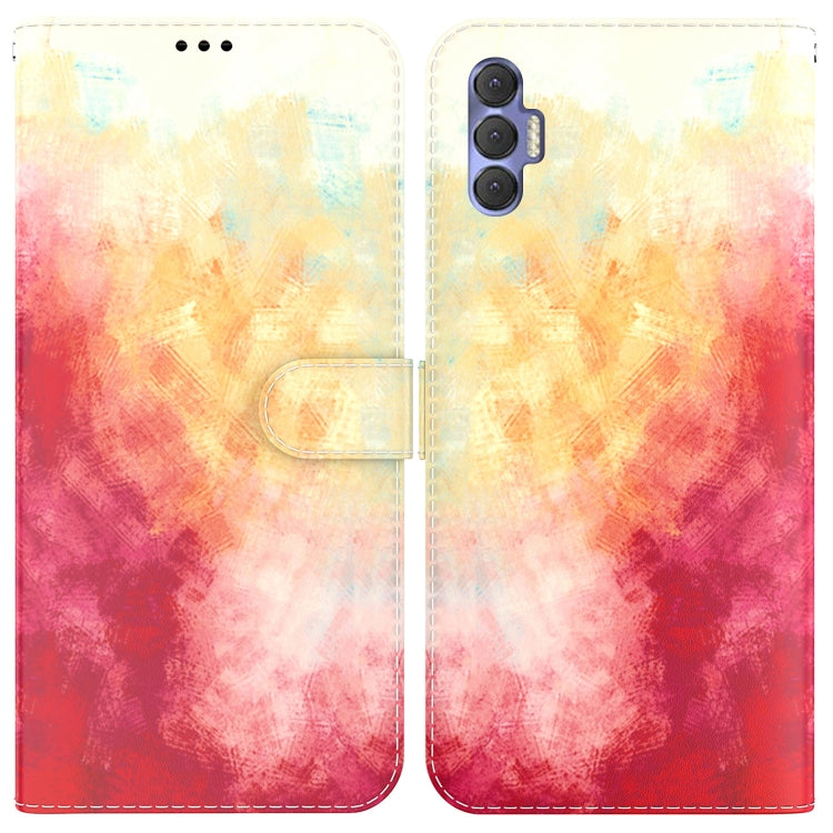 For Tecno Spark 8P Watercolor Pattern Horizontal Flip Leather Phone Case