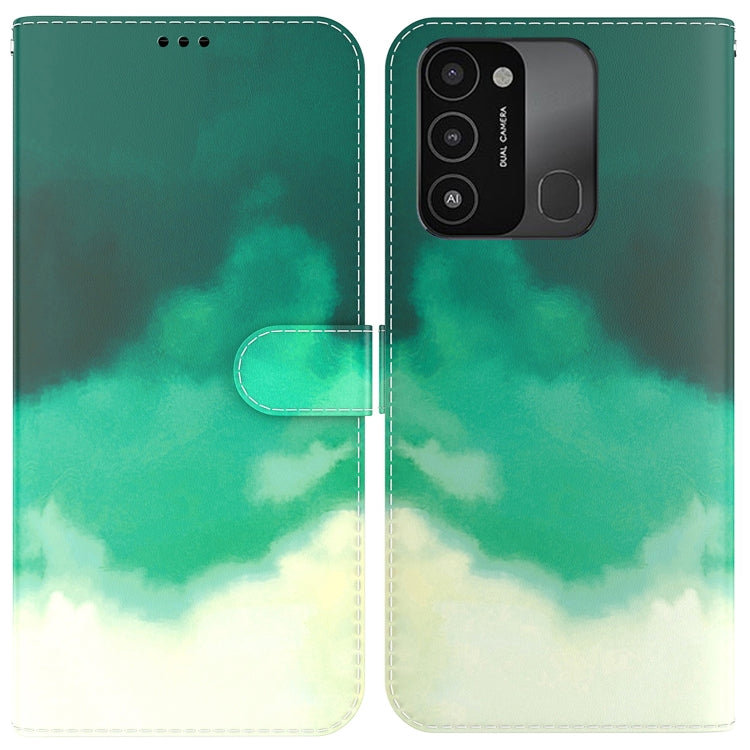 For Tecno Spark Go 2022 / Spark 8C Watercolor Pattern Horizontal Flip Leather Phone Case