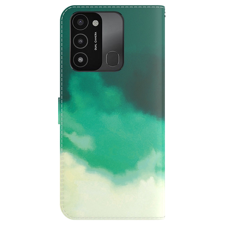 For Tecno Spark Go 2022 / Spark 8C Watercolor Pattern Horizontal Flip Leather Phone Case
