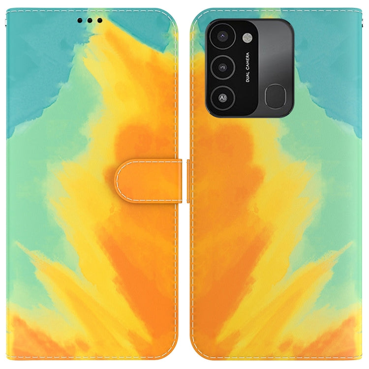 For Tecno Spark Go 2022 / Spark 8C Watercolor Pattern Horizontal Flip Leather Phone Case