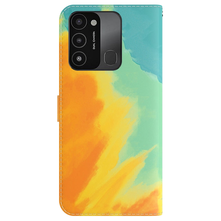 For Tecno Spark Go 2022 / Spark 8C Watercolor Pattern Horizontal Flip Leather Phone Case