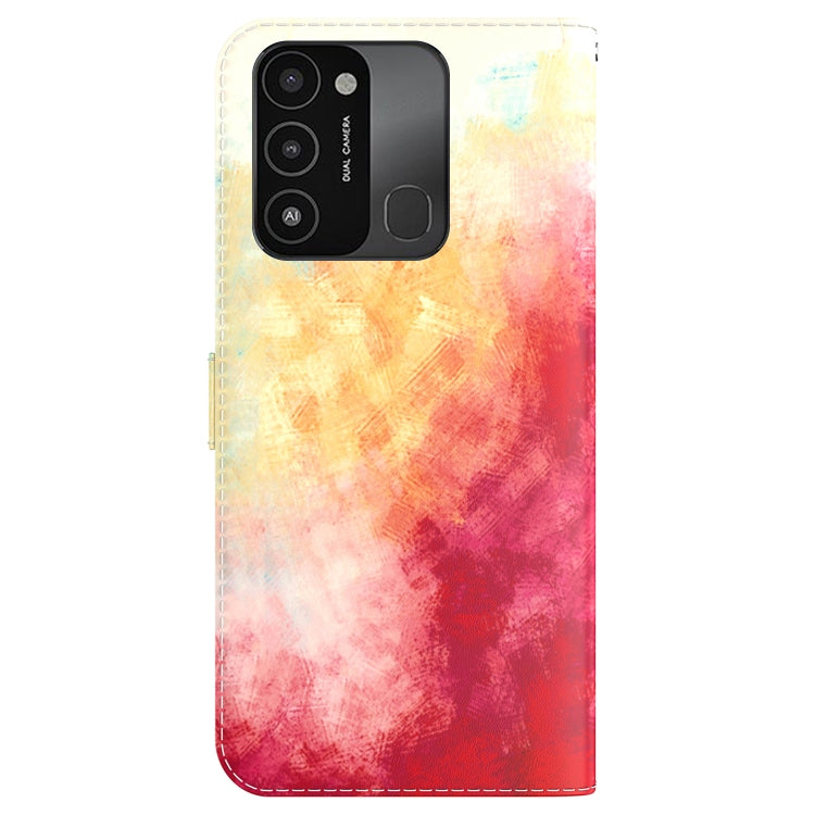 For Tecno Spark Go 2022 / Spark 8C Watercolor Pattern Horizontal Flip Leather Phone Case