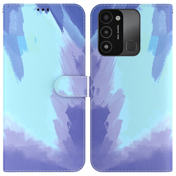 For Tecno Spark Go 2022 / Spark 8C Watercolor Pattern Horizontal Flip Leather Phone Case