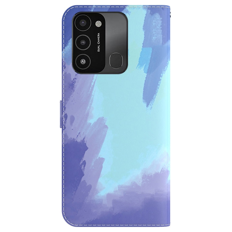 For Tecno Spark Go 2022 / Spark 8C Watercolor Pattern Horizontal Flip Leather Phone Case