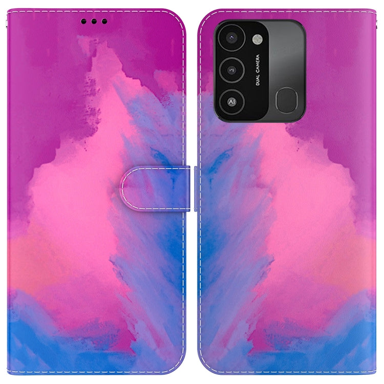 For Tecno Spark Go 2022 / Spark 8C Watercolor Pattern Horizontal Flip Leather Phone Case