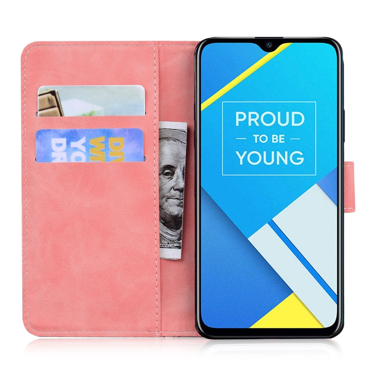 For OPPO A1K/Realme C2 Skin Feel Pure Color Flip Leather Phone Case