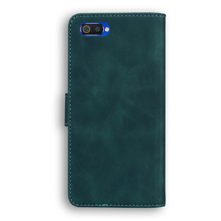 For OPPO A1K/Realme C2 Skin Feel Pure Color Flip Leather Phone Case