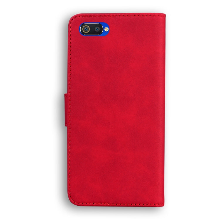 For OPPO A1K/Realme C2 Skin Feel Pure Color Flip Leather Phone Case