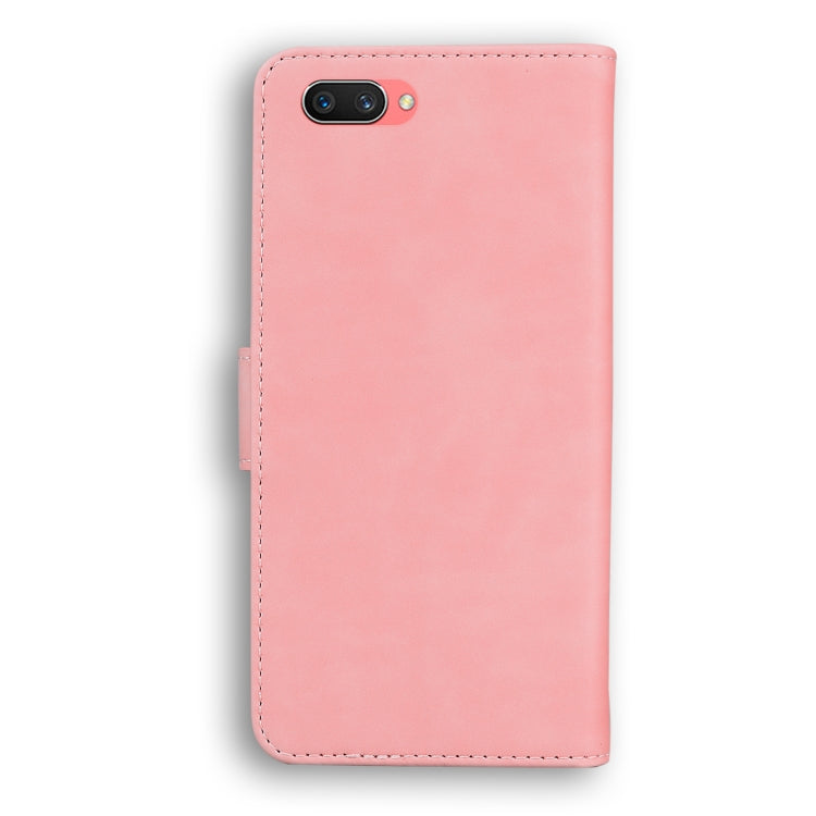 For OPPO A3S/Realme C1/A12E Skin Feel Pure Color Flip Leather Phone Case