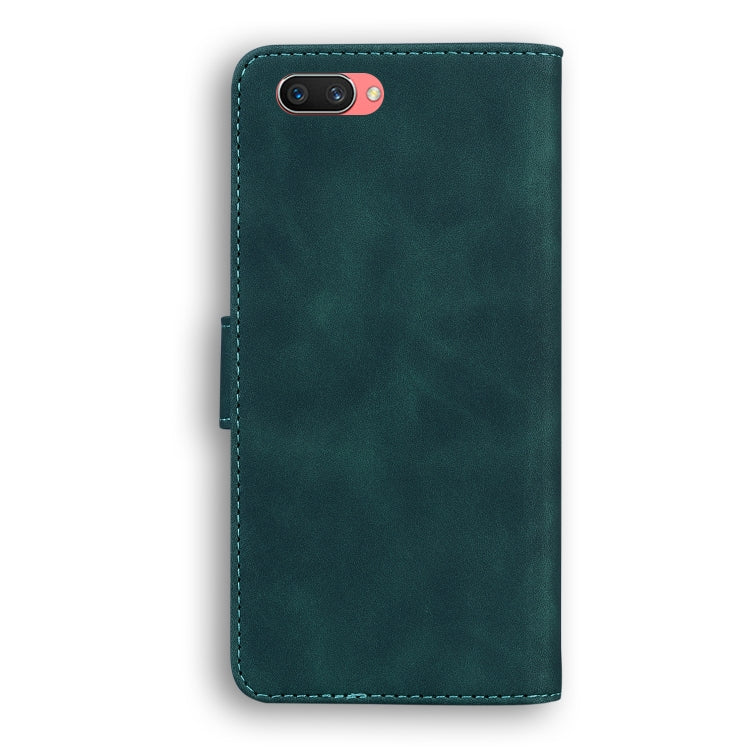 For OPPO A3S/Realme C1/A12E Skin Feel Pure Color Flip Leather Phone Case