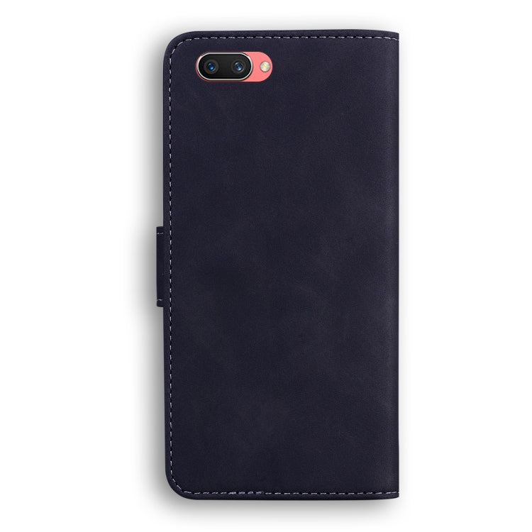 For OPPO A3S/Realme C1/A12E Skin Feel Pure Color Flip Leather Phone Case