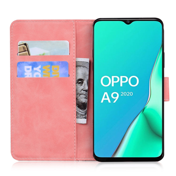 For OPPO A9 2020/A5 2020/A11X Skin Feel Pure Color Flip Leather Phone Case