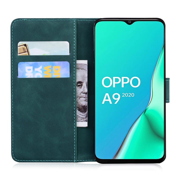 For OPPO A9 2020/A5 2020/A11X Skin Feel Pure Color Flip Leather Phone Case