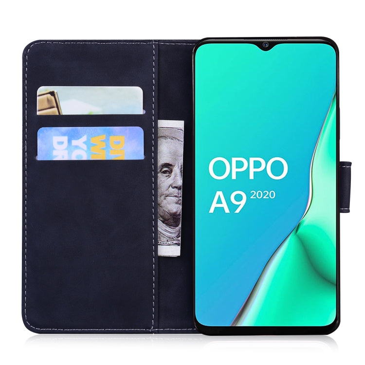 For OPPO A9 2020/A5 2020/A11X Skin Feel Pure Color Flip Leather Phone Case