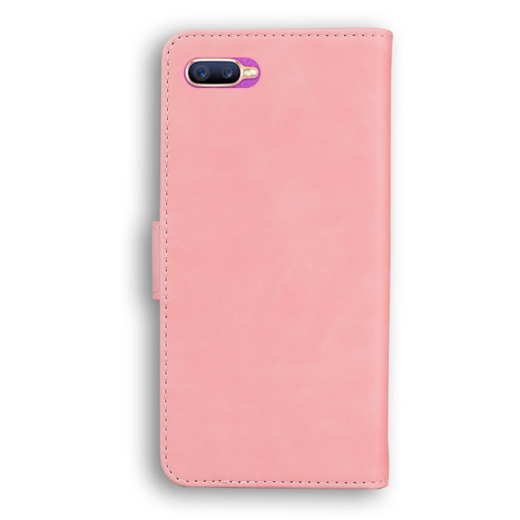 For OPPO F9/F9 Pro/Realme U1 Skin Feel Pure Color Flip Leather Phone Case