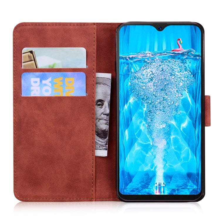 For OPPO F9/F9 Pro/Realme U1 Skin Feel Pure Color Flip Leather Phone Case