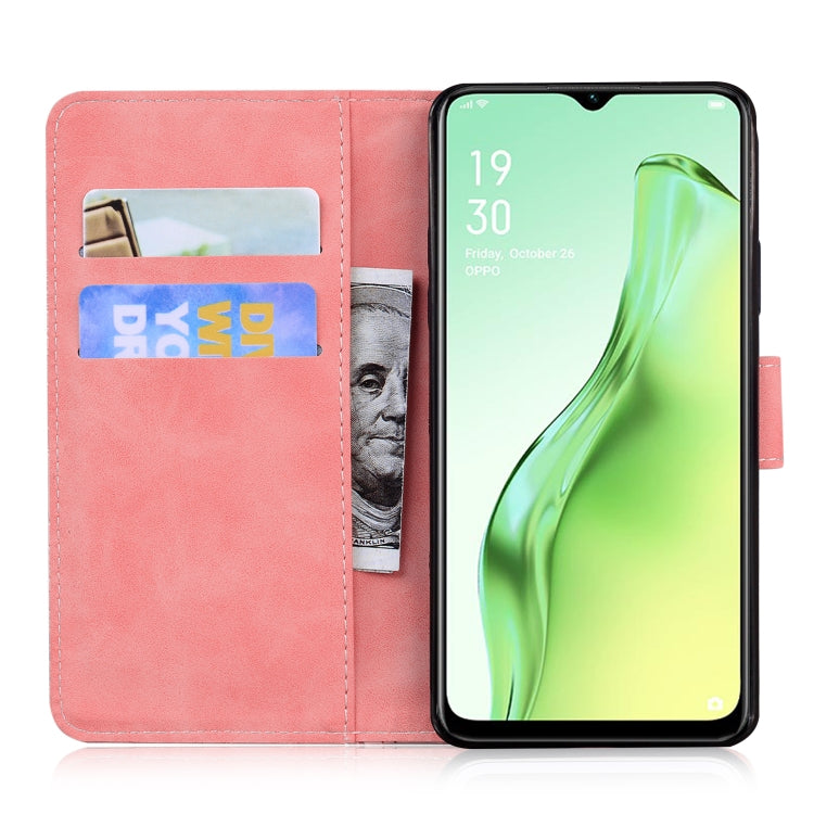 For OPPO A8/A31 2020 Skin Feel Pure Color Flip Leather Phone Case