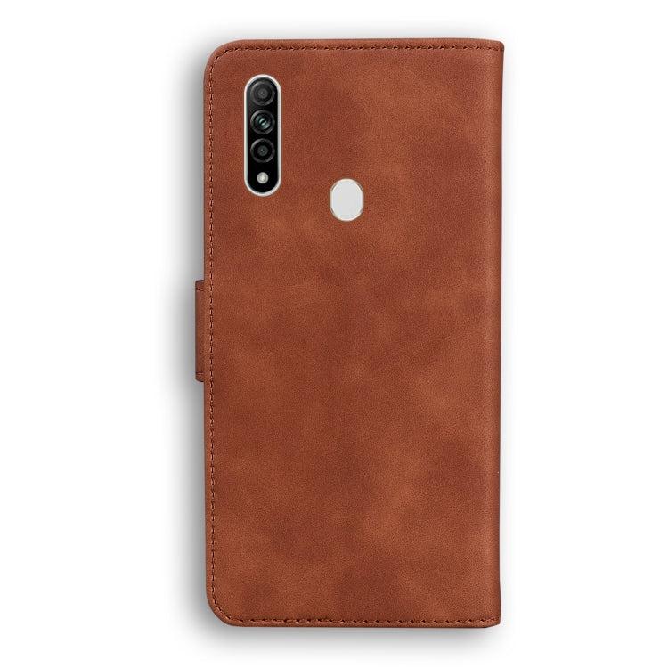 For OPPO A8/A31 2020 Skin Feel Pure Color Flip Leather Phone Case