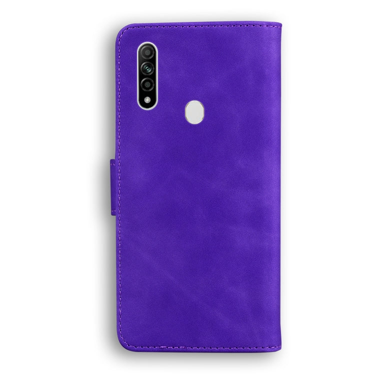 For OPPO A8/A31 2020 Skin Feel Pure Color Flip Leather Phone Case