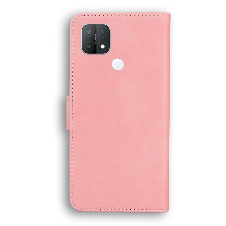 For OPPO A15/A15S Skin Feel Pure Color Flip Leather Phone Case