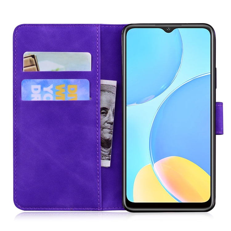 For OPPO A15/A15S Skin Feel Pure Color Flip Leather Phone Case