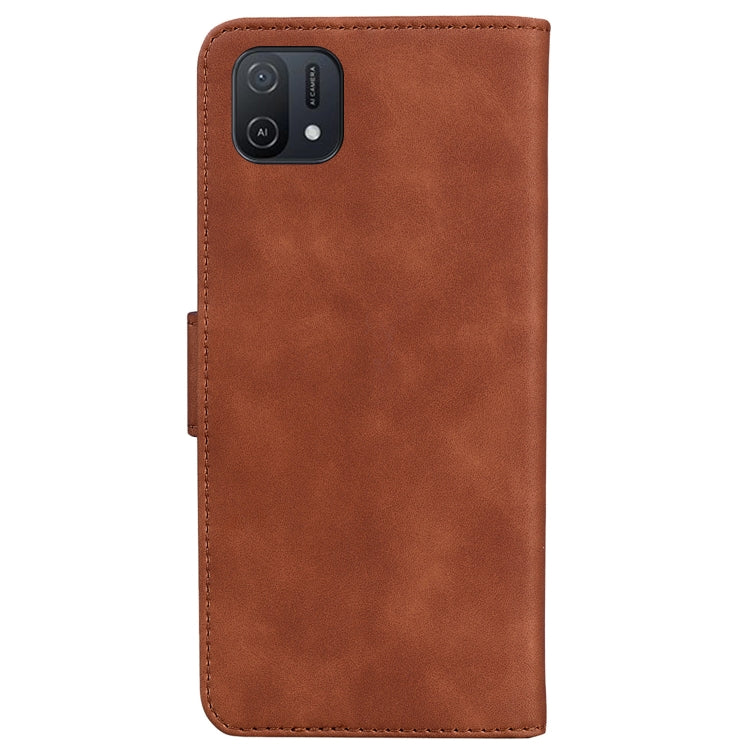 For OPPO A16K Skin Feel Pure Color Flip Leather Phone Case