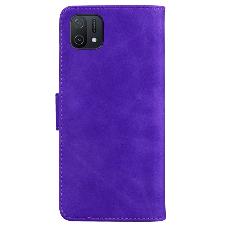 For OPPO A16K Skin Feel Pure Color Flip Leather Phone Case