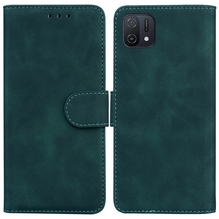For OPPO A16K Skin Feel Pure Color Flip Leather Phone Case