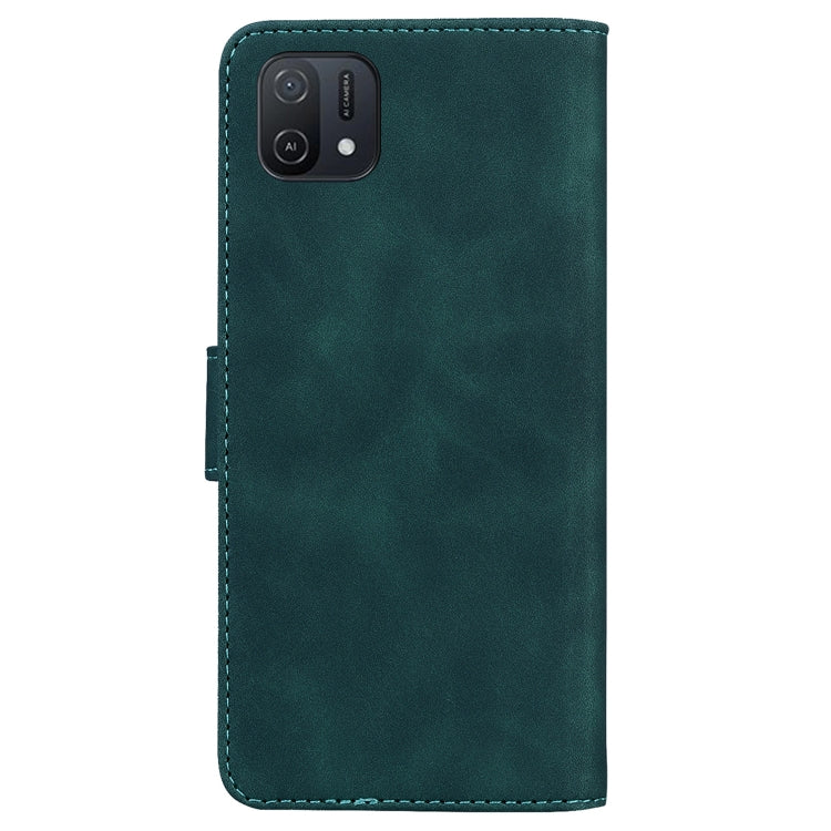 For OPPO A16K Skin Feel Pure Color Flip Leather Phone Case