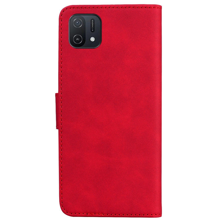 For OPPO A16K Skin Feel Pure Color Flip Leather Phone Case