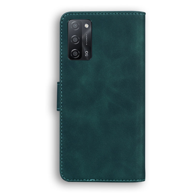 For OPPO A55 5G/A54 4G/Realme V11 5G Skin Feel Pure Color Flip Leather Phone Case