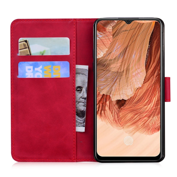 For OPPO A73/F17 Skin Feel Pure Color Flip Leather Phone Case