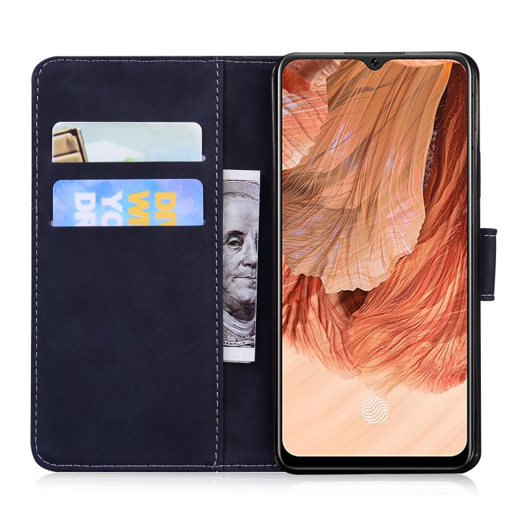 For OPPO A73/F17 Skin Feel Pure Color Flip Leather Phone Case