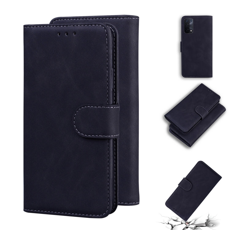 For OPPO A74 5G/A93 5G/A54 5G Skin Feel Pure Color Flip Leather Phone Case