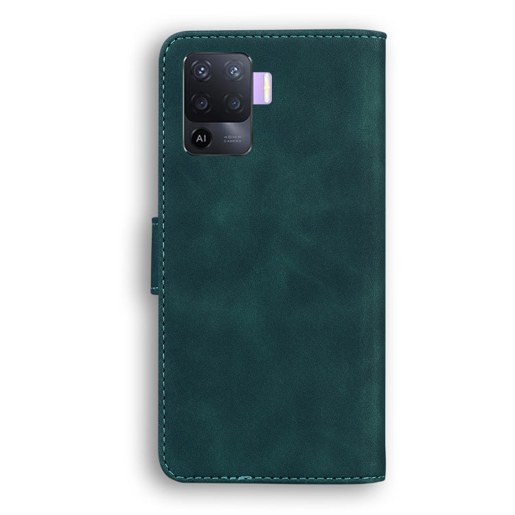 For OPPO A94 4G/F19 Pro/Reno5 F Skin Feel Pure Color Flip Leather Phone Case