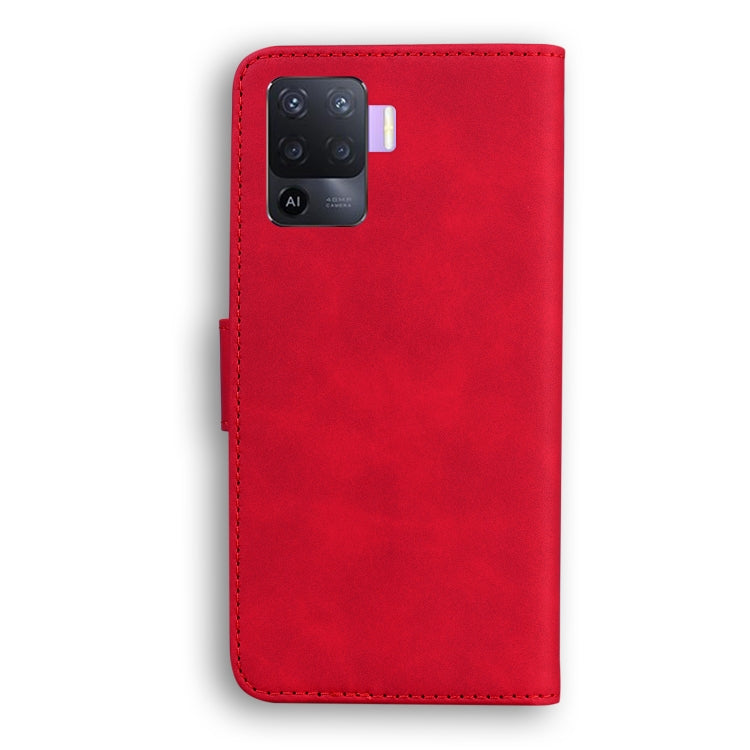 For OPPO A94 4G/F19 Pro/Reno5 F Skin Feel Pure Color Flip Leather Phone Case