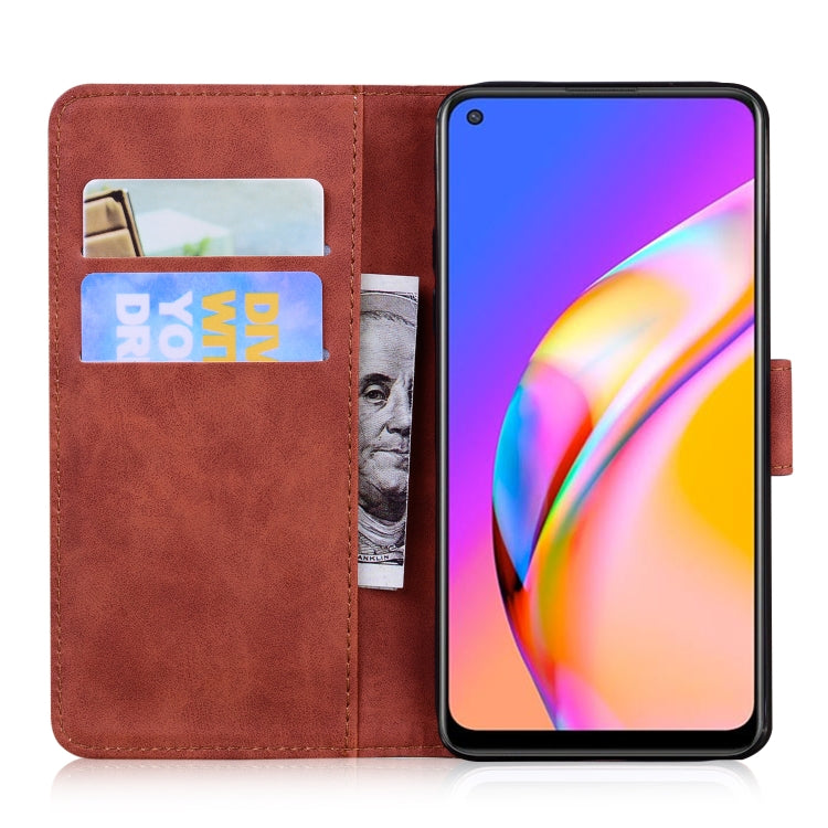 For OPPO A94 5G/F19 Pro+ 5G/Reno5 Z Skin Feel Pure Color Flip Leather Phone Case