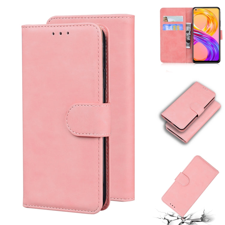 For OPPO Realme 8/Realme 8 Pro Skin Feel Pure Color Flip Leather Phone Case