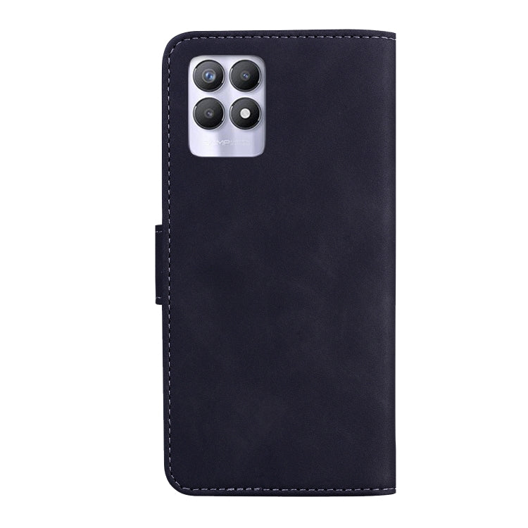 For OPPO Realme 8i Skin Feel Pure Color Flip Leather Phone Case