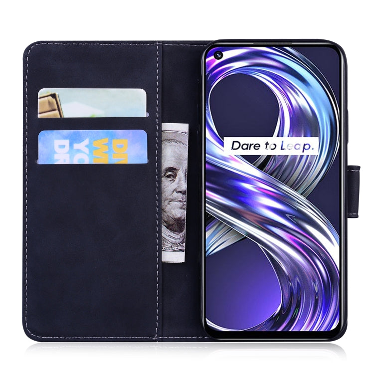 For OPPO Realme 8i Skin Feel Pure Color Flip Leather Phone Case