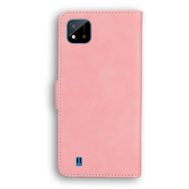 For OPPO Realme C20 Skin Feel Pure Color Flip Leather Phone Case