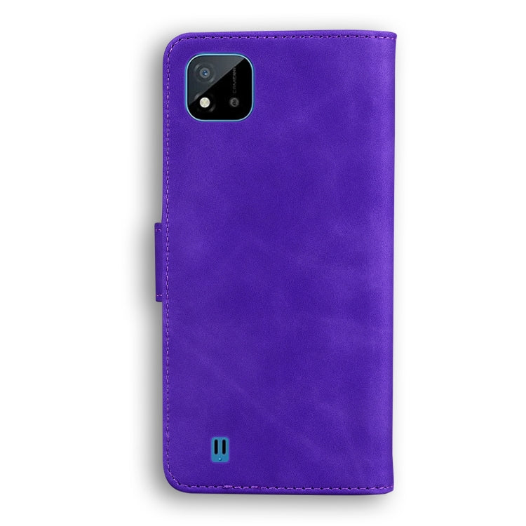 For OPPO Realme C20 Skin Feel Pure Color Flip Leather Phone Case