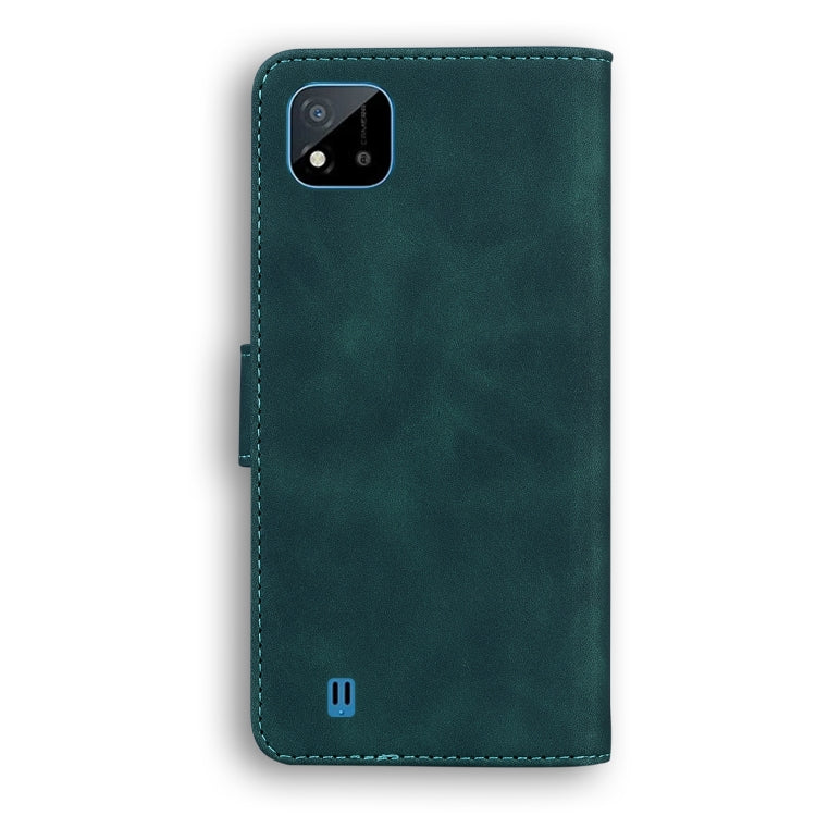 For OPPO Realme C20 Skin Feel Pure Color Flip Leather Phone Case