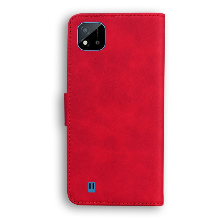 For OPPO Realme C20 Skin Feel Pure Color Flip Leather Phone Case