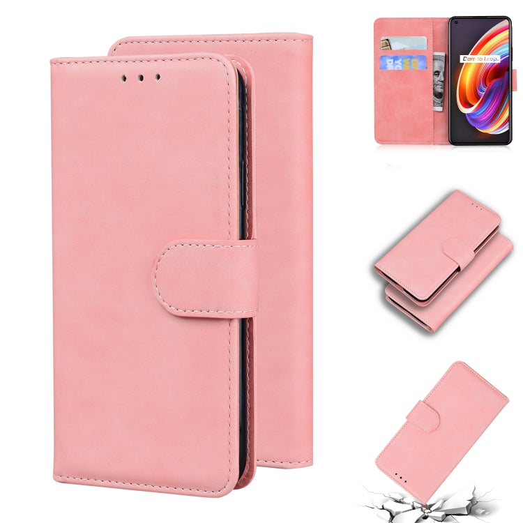 For OPPO Realme X7 Pro 5G Skin Feel Pure Color Flip Leather Phone Case